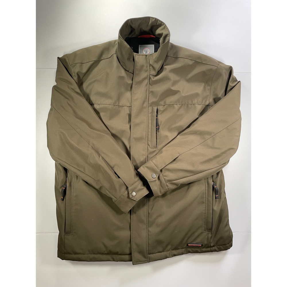 Weatherproof Garment Company Jacket Mens XL Mossy Green Full Zip button Up